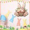1 Pcs Easter Wreaths for Front Door Bunny Welcome Wood Sign Door Hanger Spring Decorations Easter Hanging Plaque Rabbit Sign Decorations for Home Shop Garden (11.81 Inch)
